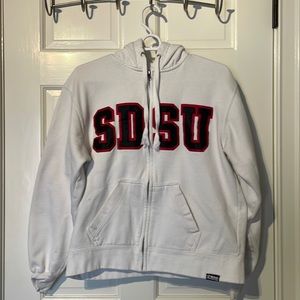 Small white San Diego state university zip up